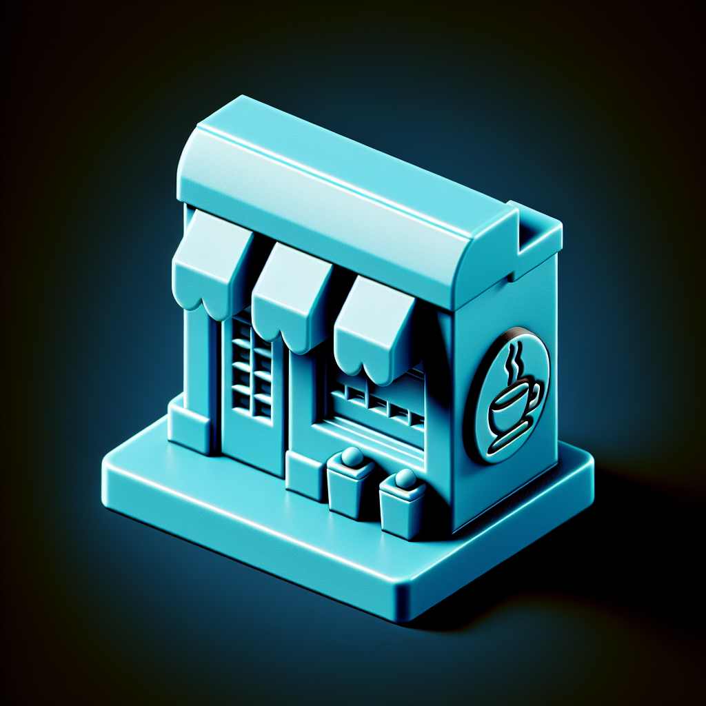 3D "COFFEE SHOP" Icon Design