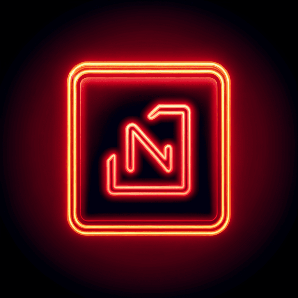 Neon "make new layer on photoshop" Icon Design