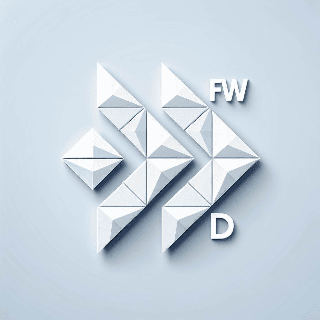 Origami "FWD text" Icon Design