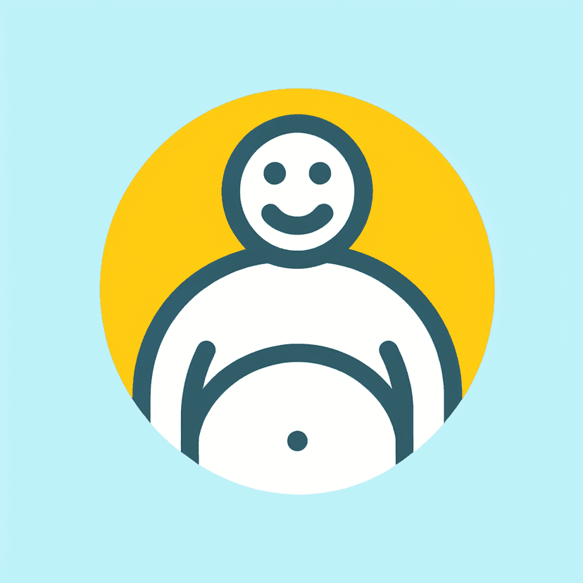 A Man With Smiling Face And Show The Fat Belly