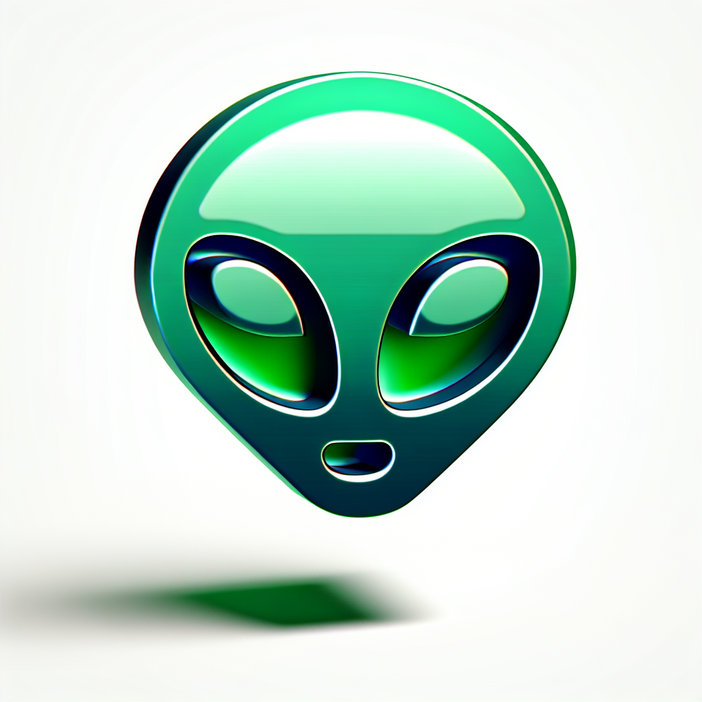 3D "a floating alien" Icon Design