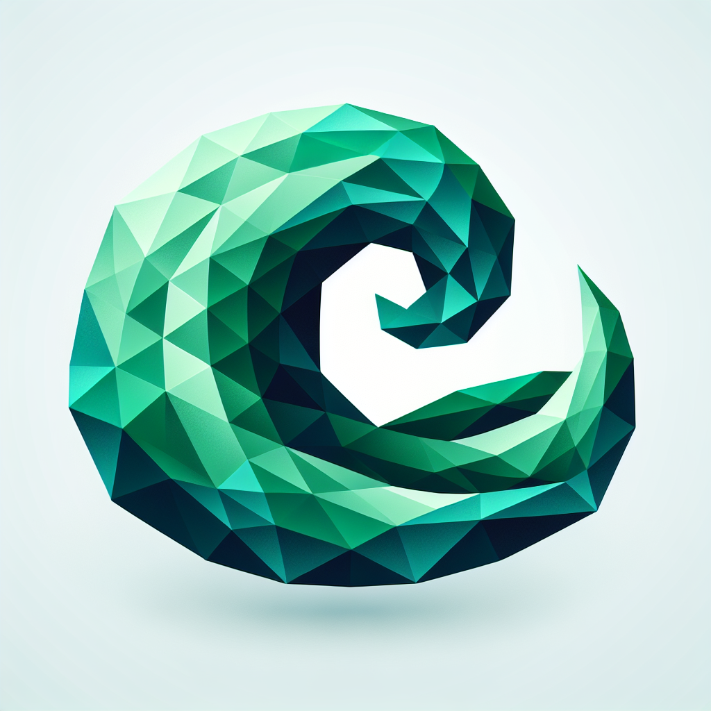 Polygonal "waves" Icon Design