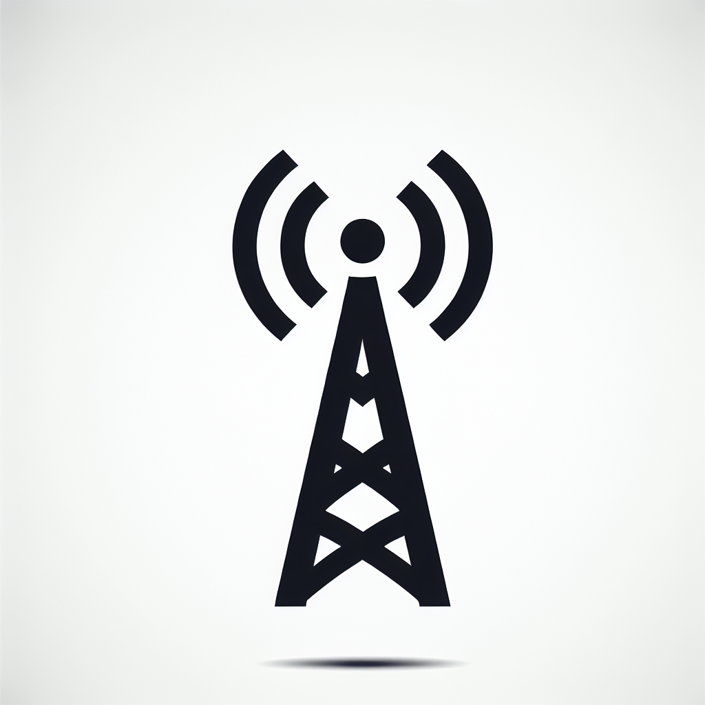 Minimalistic "wireless tower" Icon Design