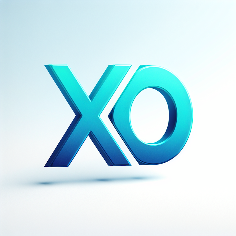 Two-letters: Xo. With Different Colors