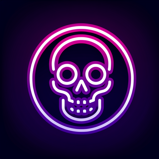 Neon "skull" Icon Design