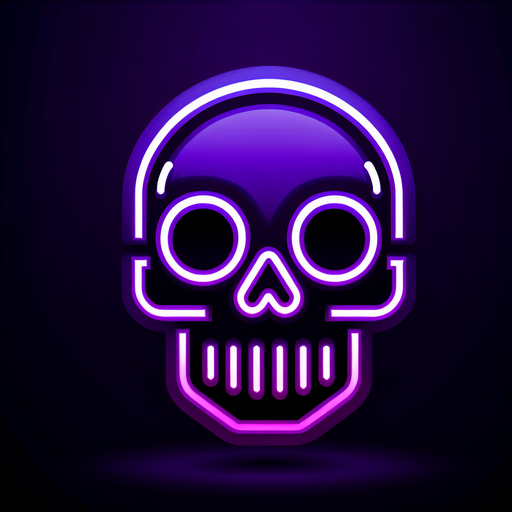 Neon "skull" Icon Design