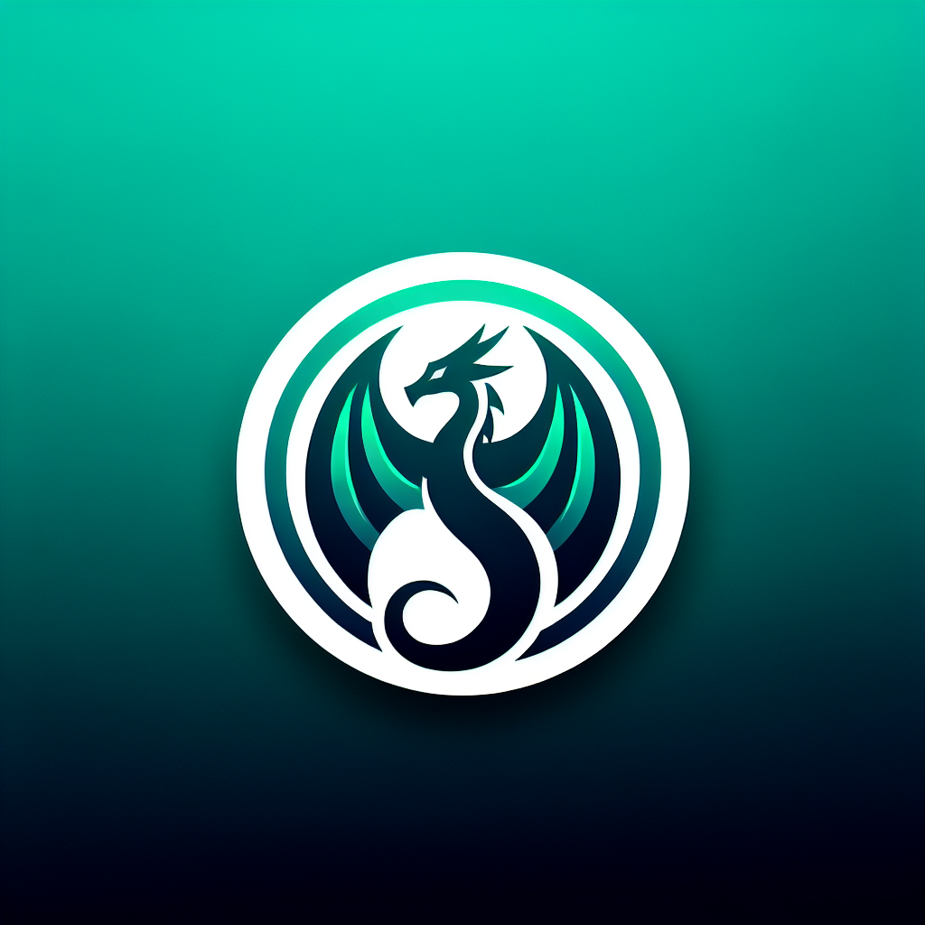 Modern "Dragon pointy wings making a round icon" Icon Design