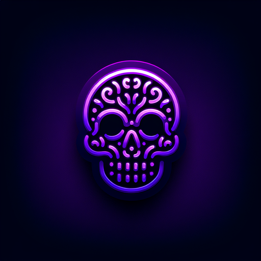 Neon "skull" Icon Design