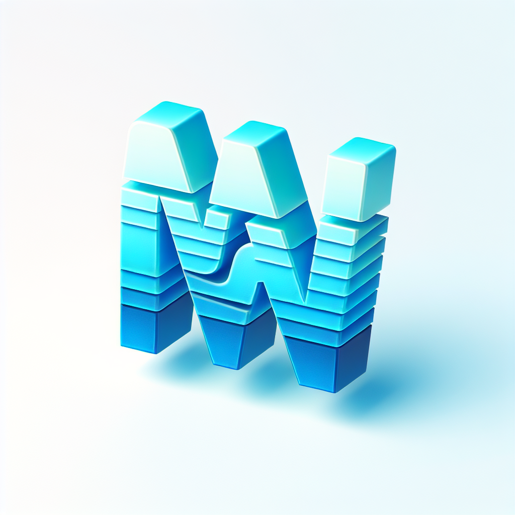 3D "A W in space" Icon Design