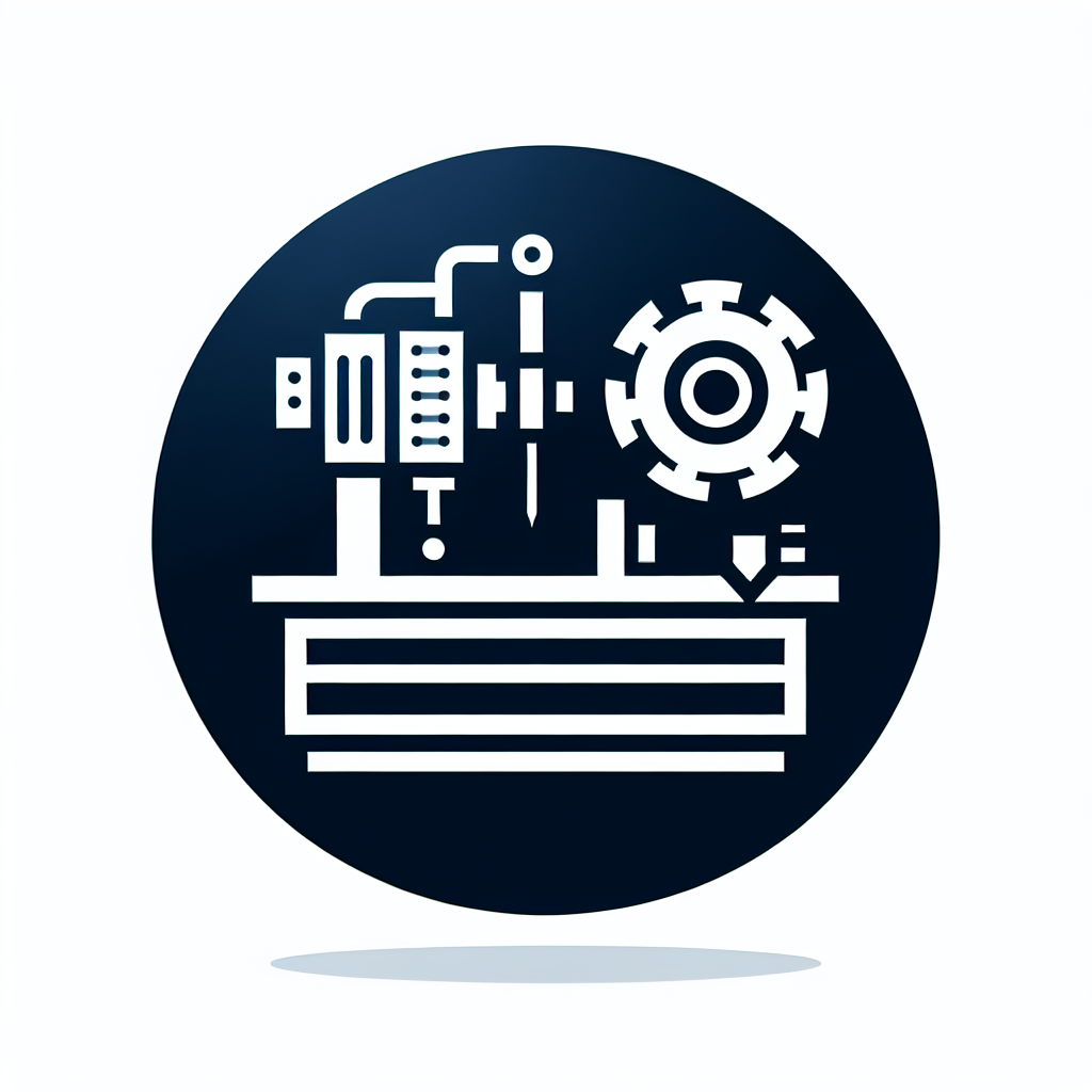 Modern "mechanical equipment for workshop" Icon Design