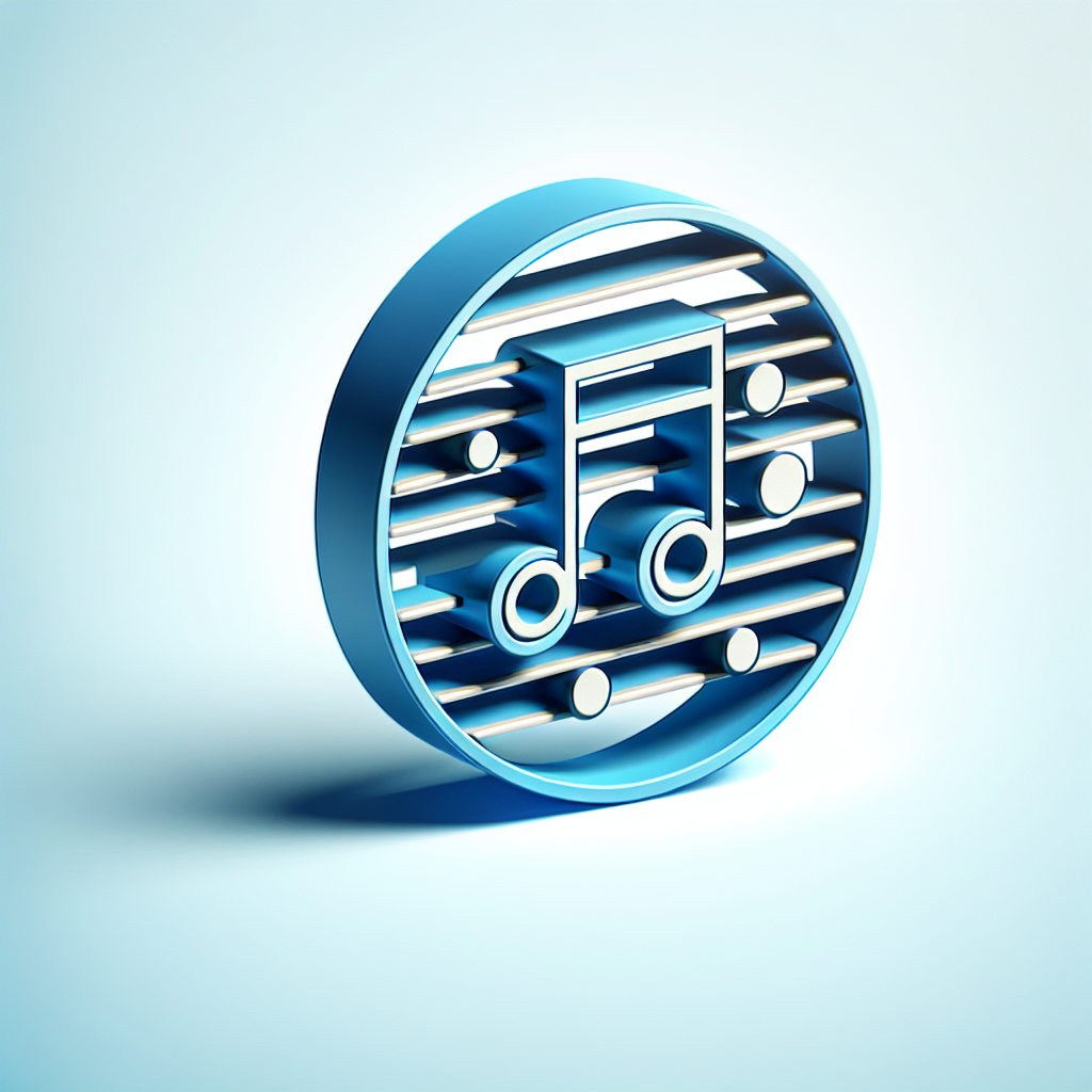 3D "IA MUSIC" Icon Design