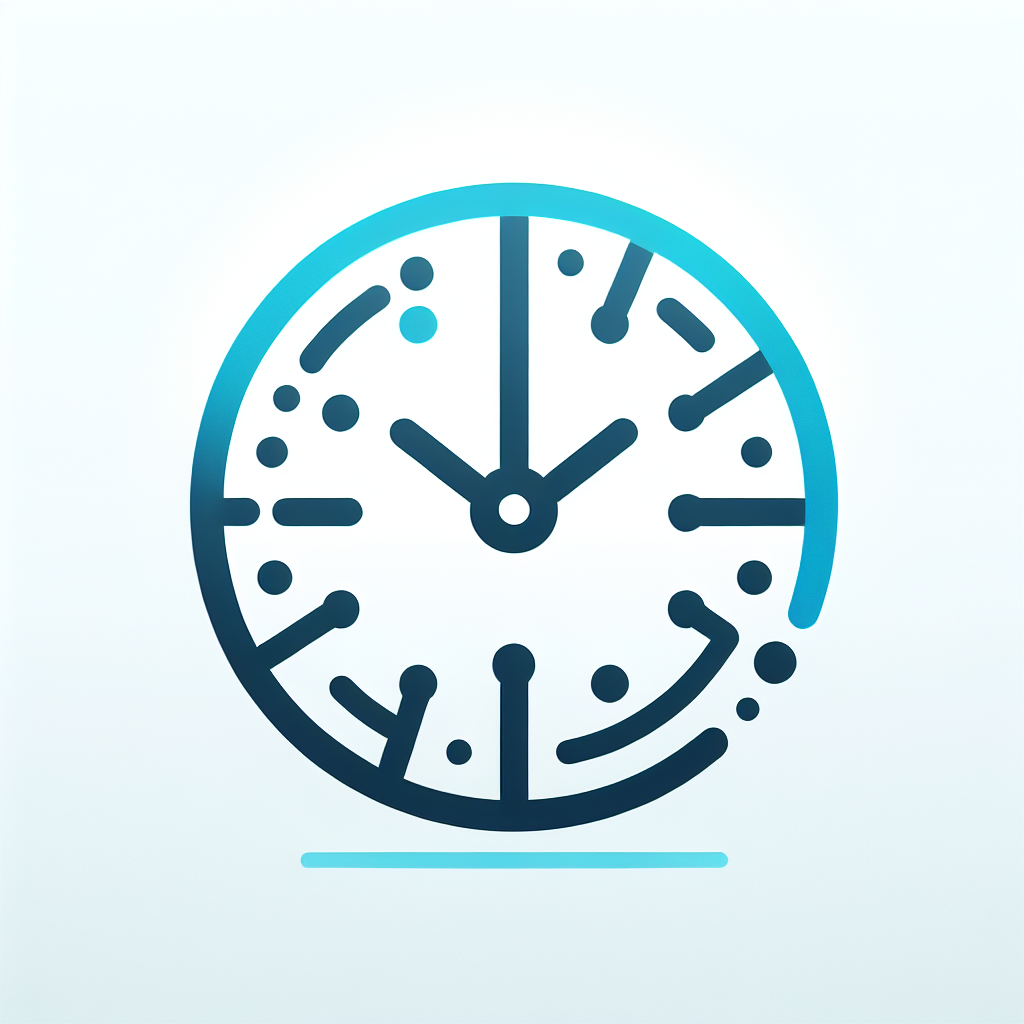 Modern "any time!" Icon Design