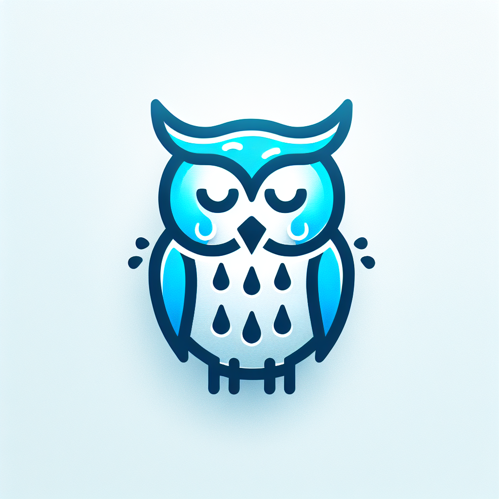 Modern "owl feeling too hot and sweating" Icon Design