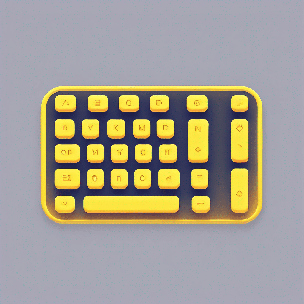 Polygonal "keyboard" Icon Design