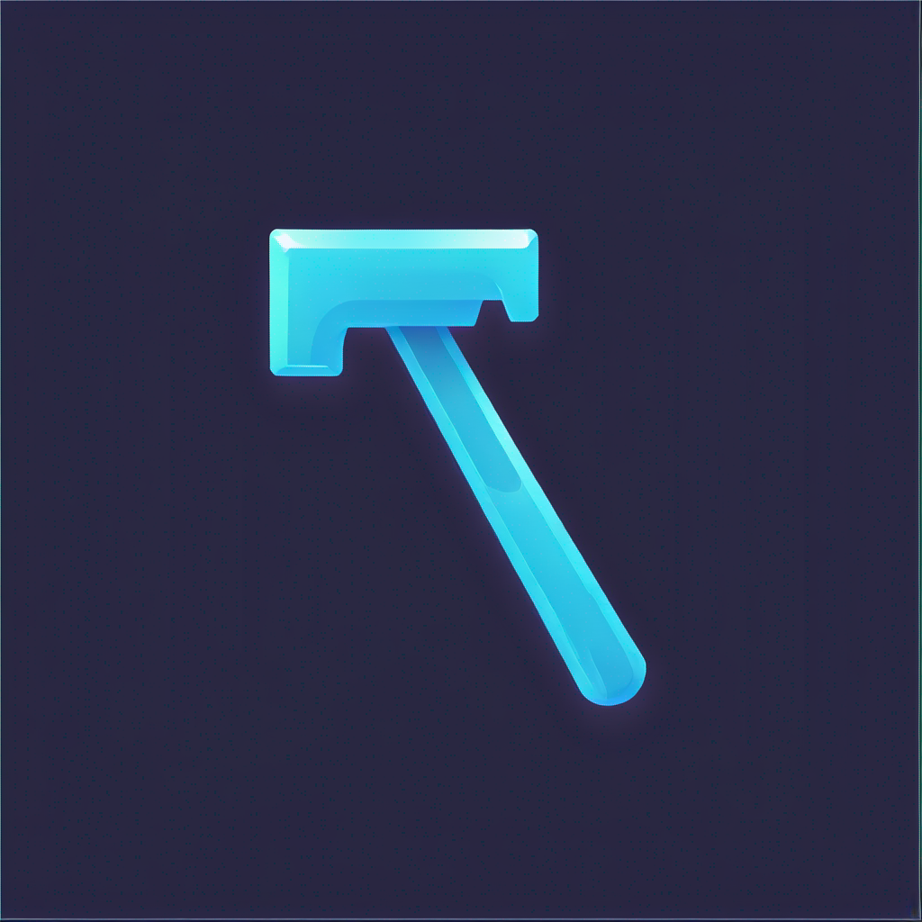 Pixelated "hammer" Icon Design