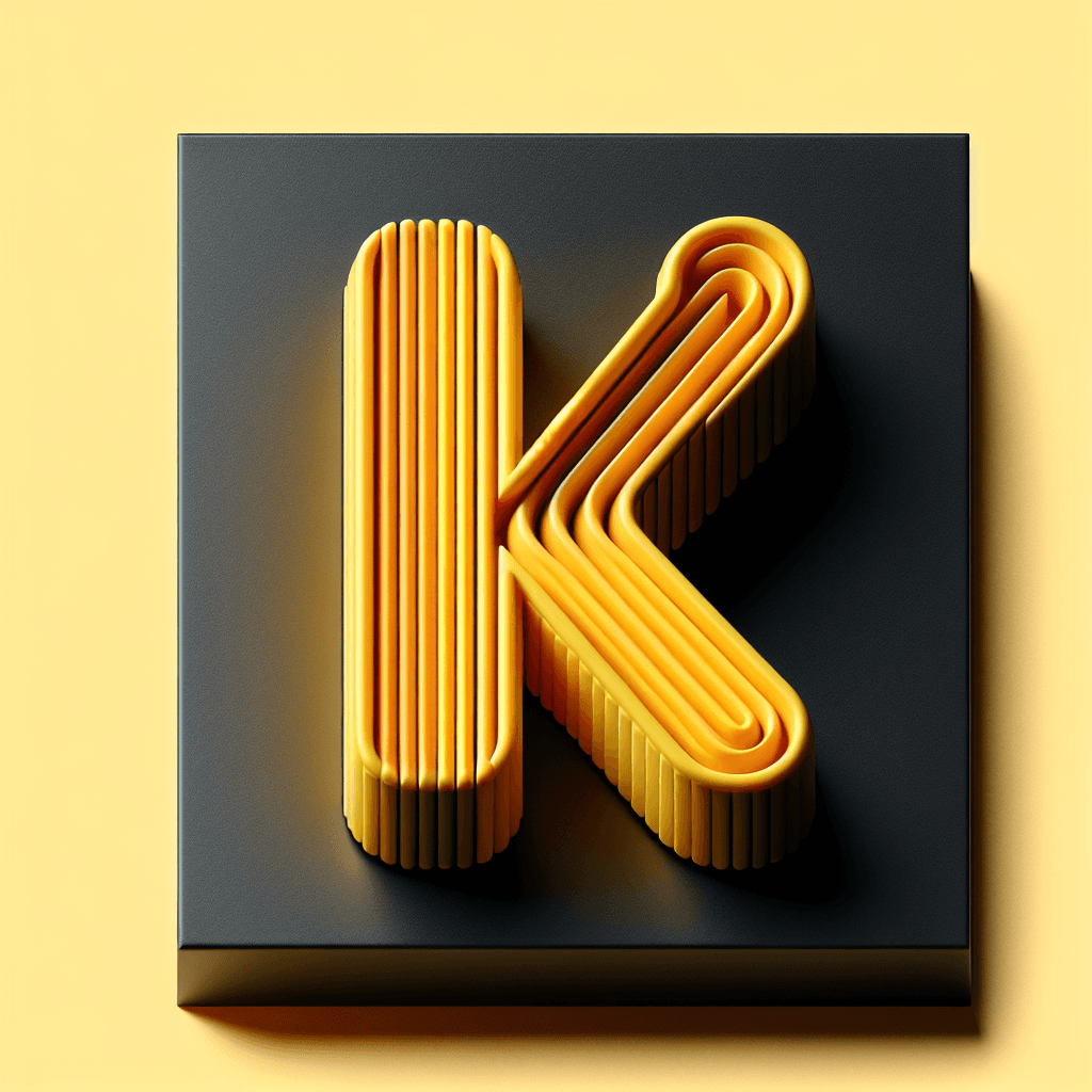 3D "only letter K" Icon Design