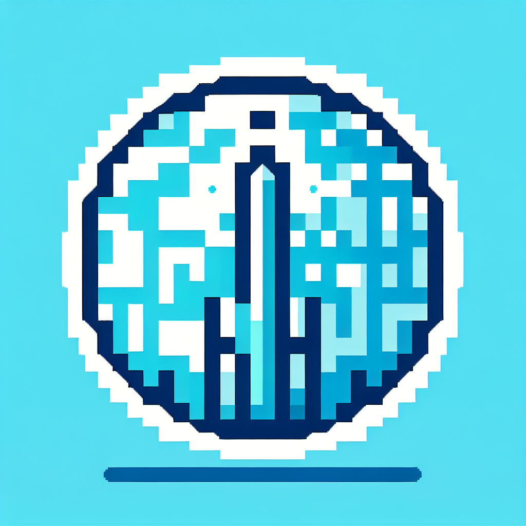 Pixelated "worldbuilding club icon" Icon Design