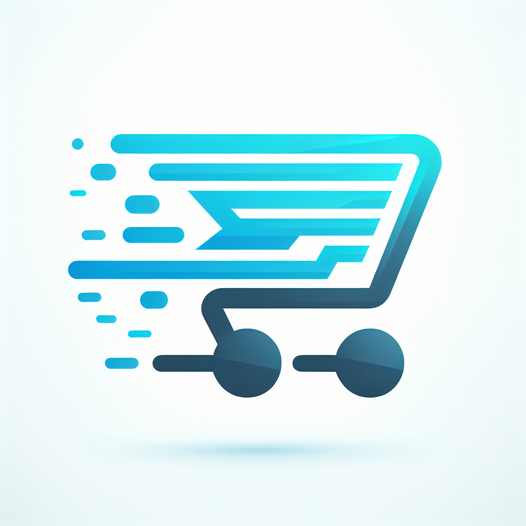 Modern "A shopping cart moving fast" Icon Design