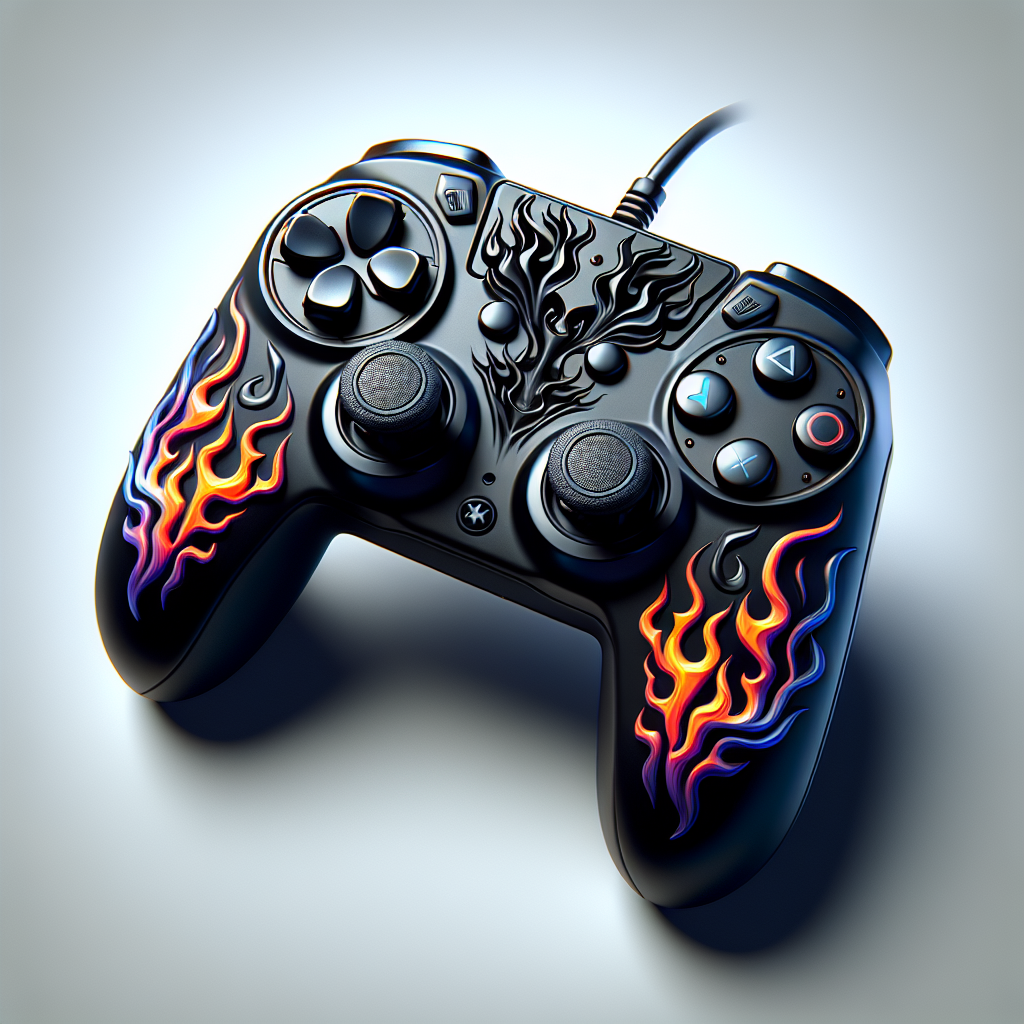 3D "Game pad with flame" Icon Design