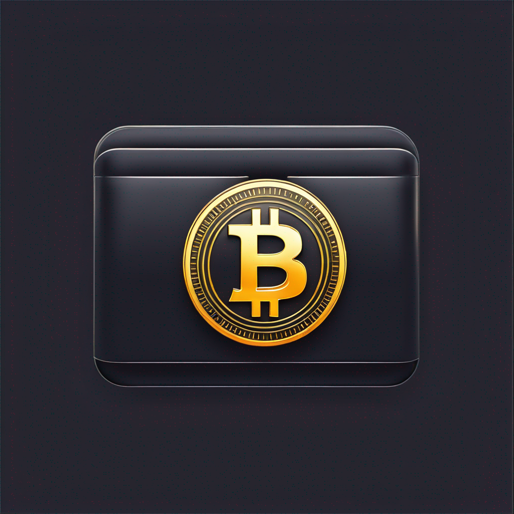 Metallic "bitcoin wallet money" Icon Design