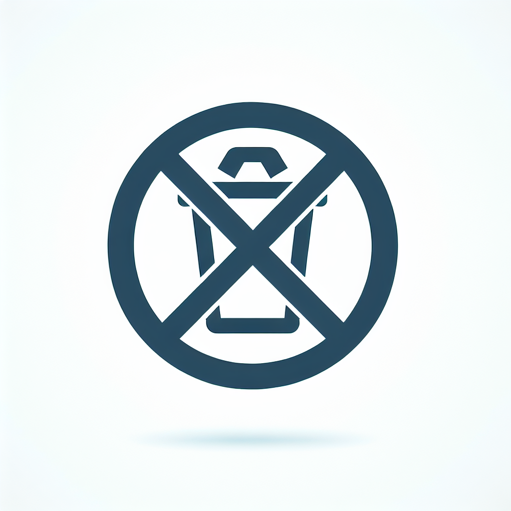 Minimalistic "non recyclable" Icon Design