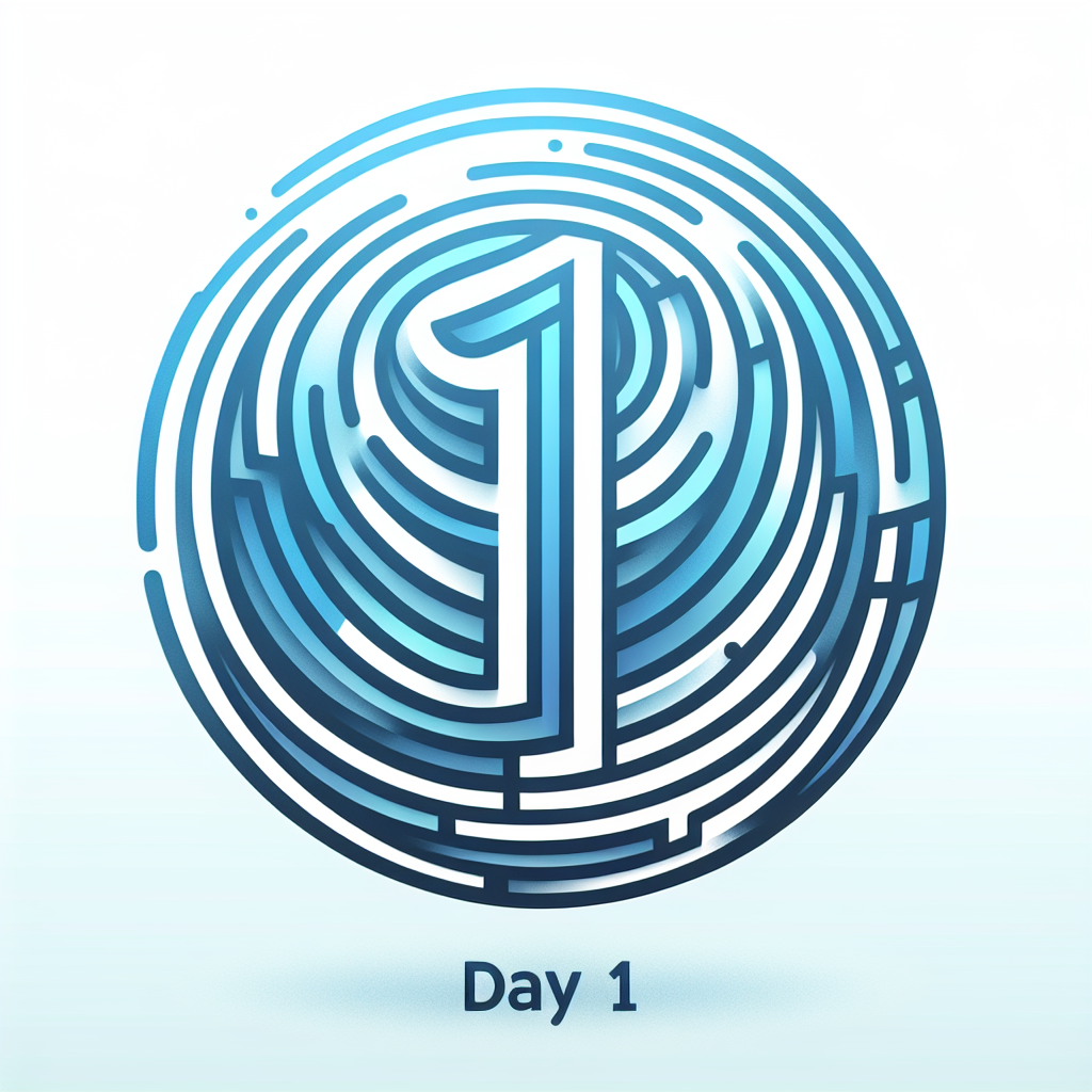 Modern "DAY 1" Icon Design