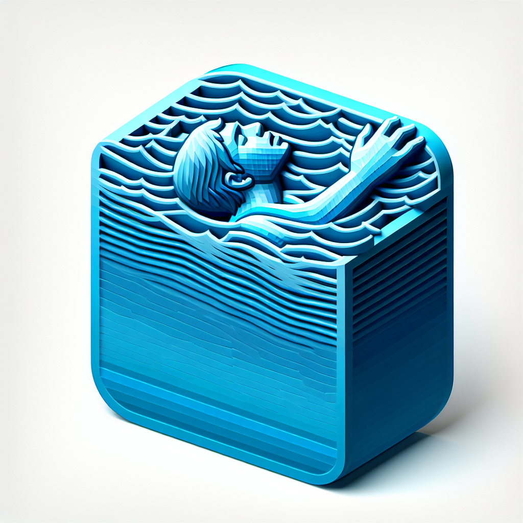 3D "a drowning man" Icon Design