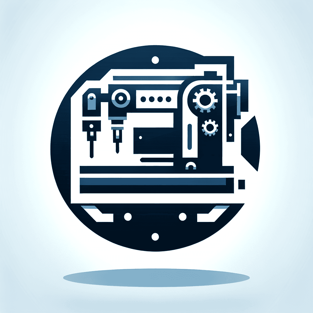 Modern "mechanical equipment for workshop" Icon Design