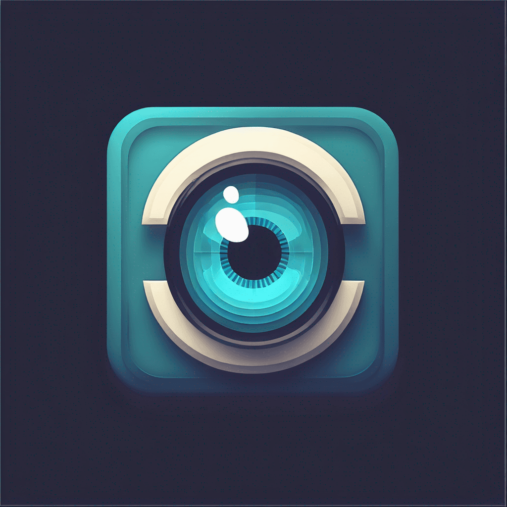 Modern "PIXEL EYE" Icon Design