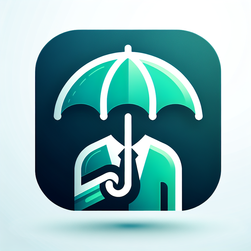 Insurance Icon With Umbrella