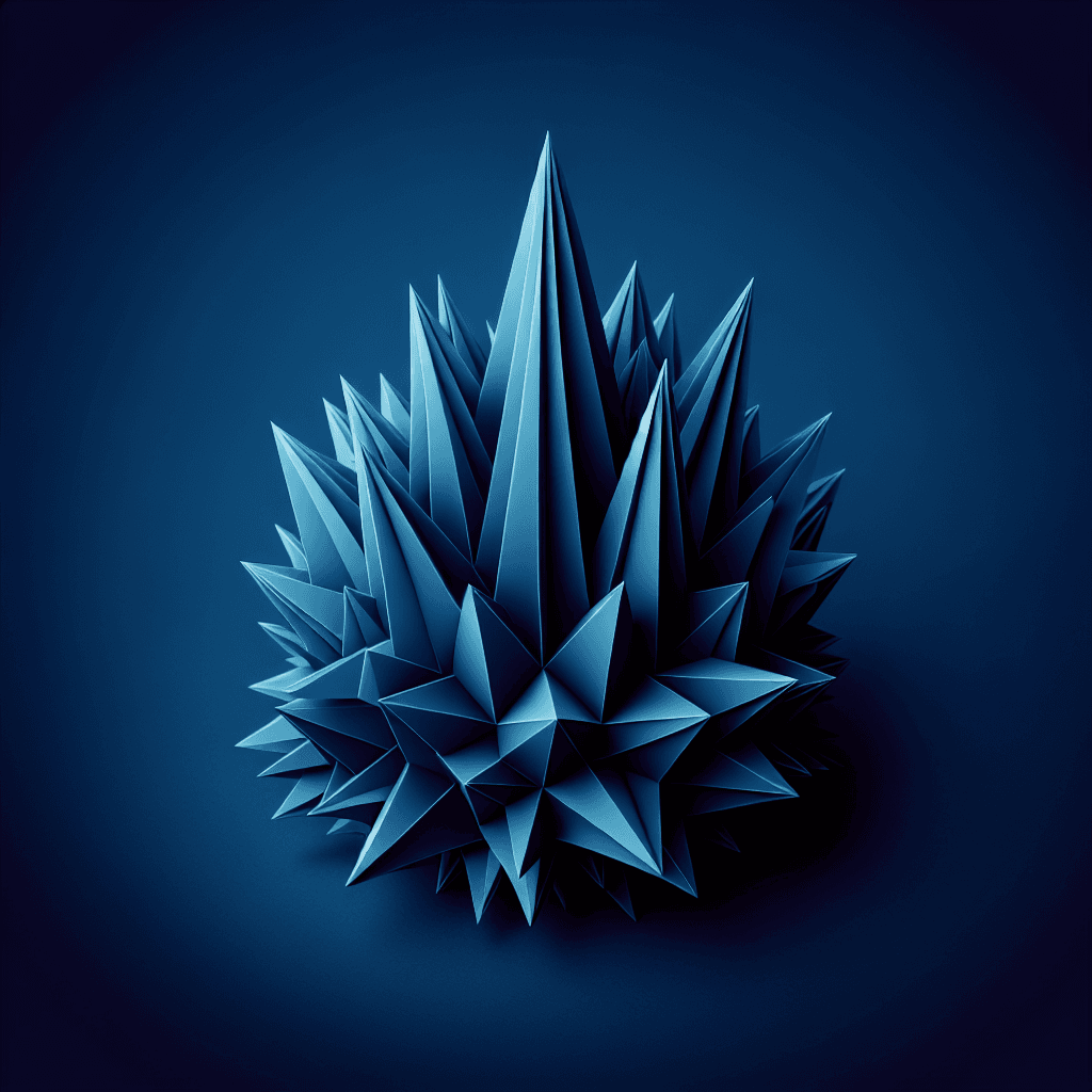 Origami "geological spikes" Icon Design