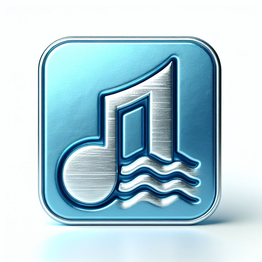 Metallic "IA MUSIC" Icon Design