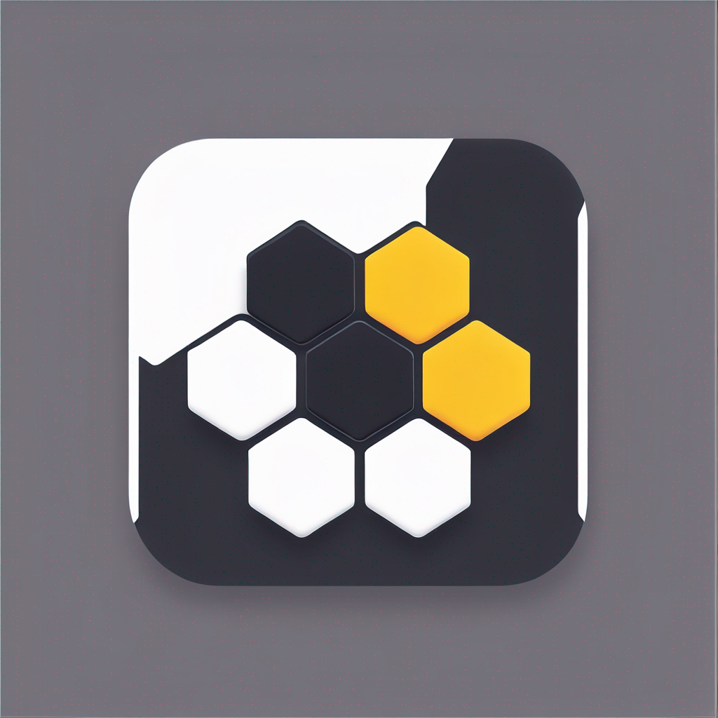 Minimalistic "schedule hexagonal" Icon Design