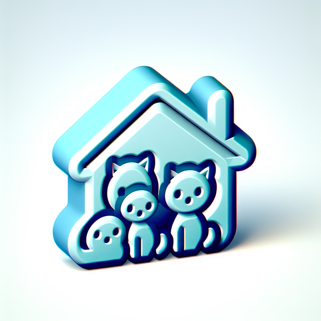 3D "A Cute group of home pets icon" Icon Design