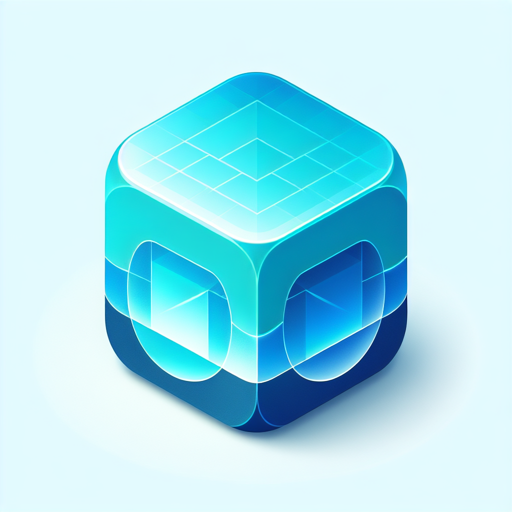 3D "THE WATER CUBE TOKEN" Icon Design