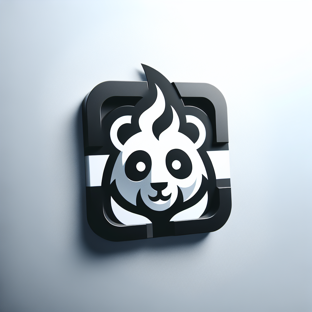 Modern "Gaming logo with panda with flame" Icon Design