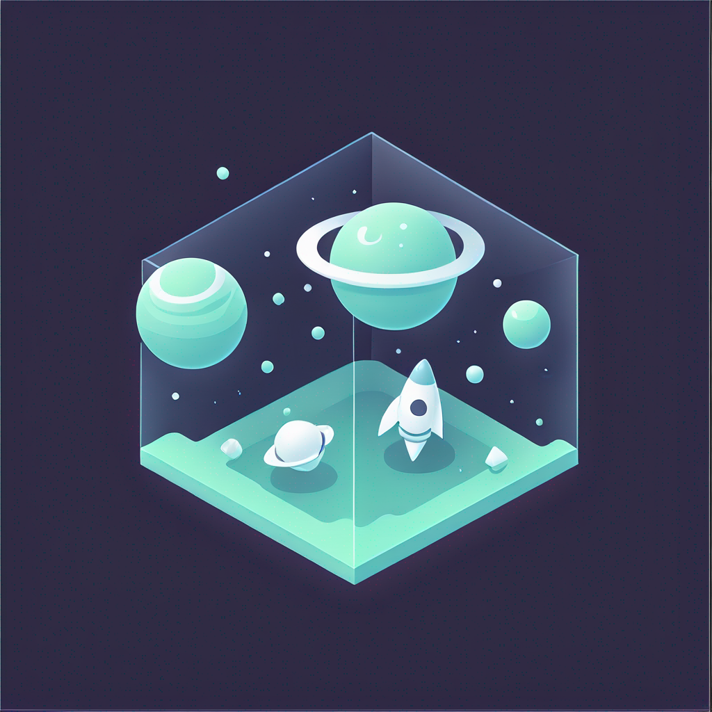 Isometric "space" Icon Design