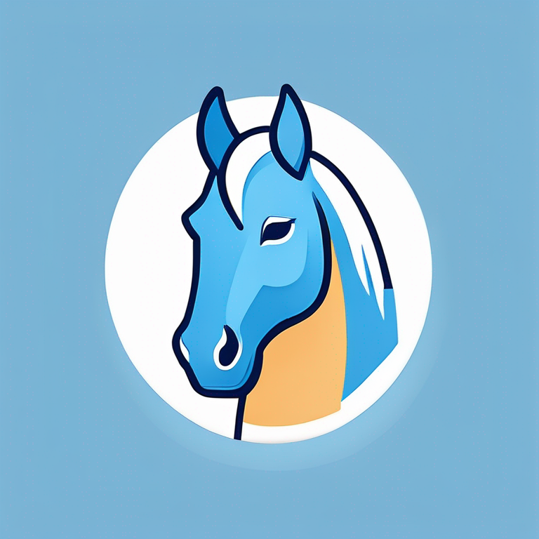 Minimalistic "horse head" Icon Design