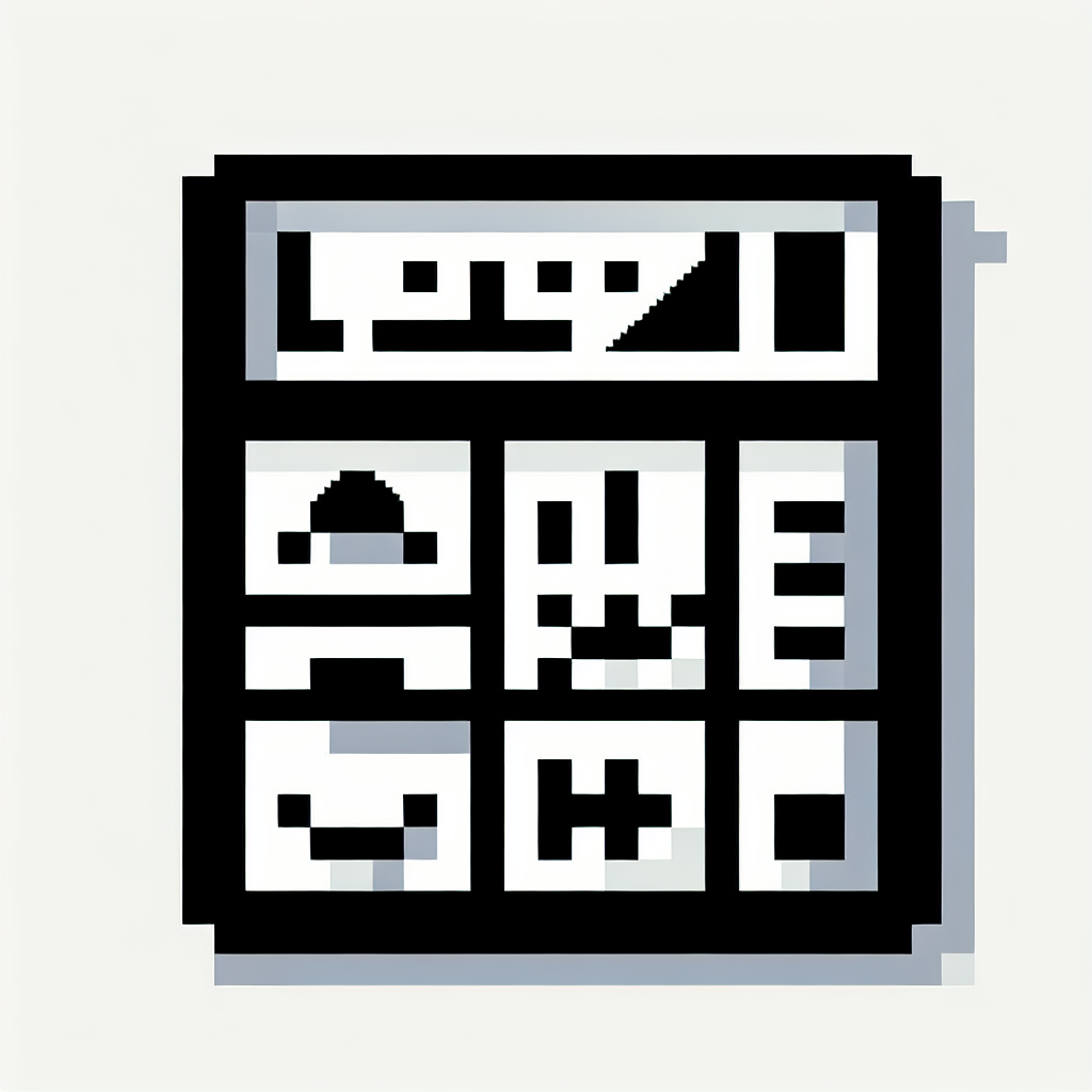 Pixelated "start calculation" Icon Design