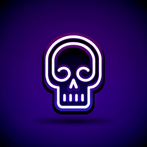 Neon "skull" Icon Design