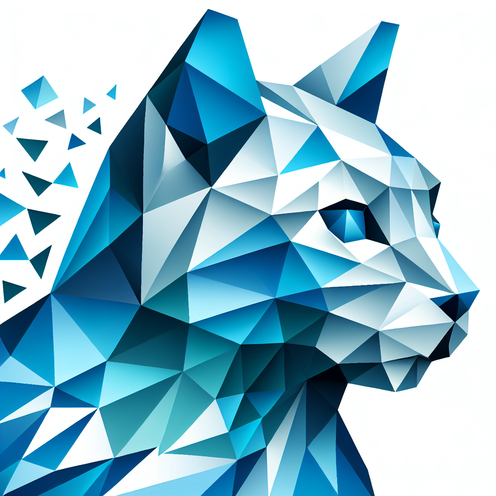 Polygonal "cat or dog" Icon Design