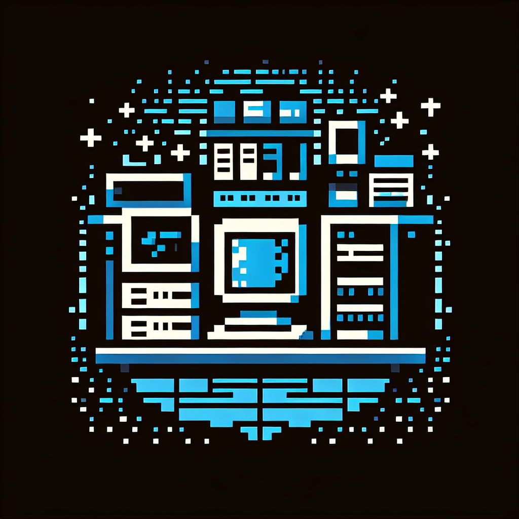 Pixelated "computer laboratory" Icon Design