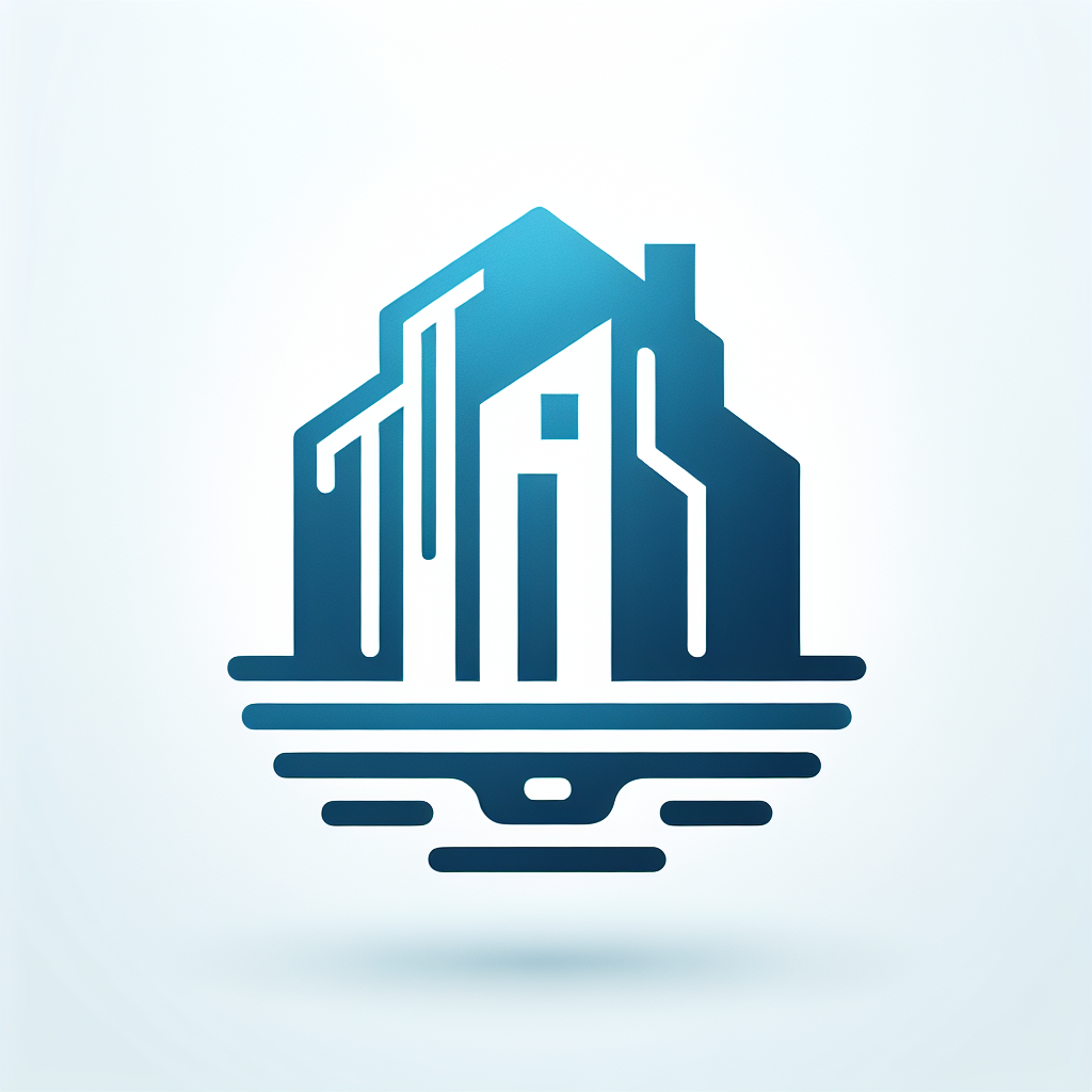 Modern "logo for real estate business called "dream door properties" in blue or white shades" Icon Design