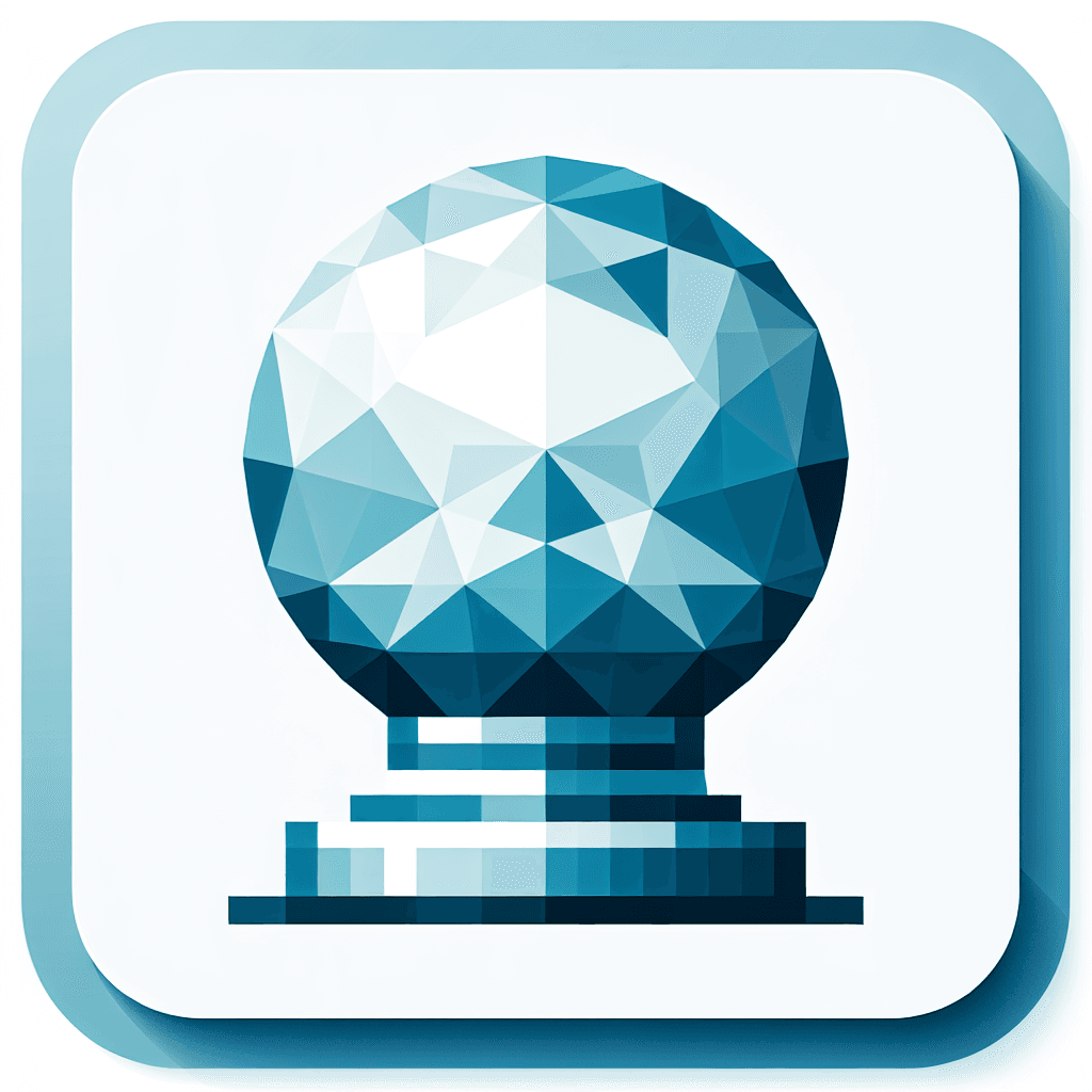 Polygonal "a crystal ball front view" Icon Design