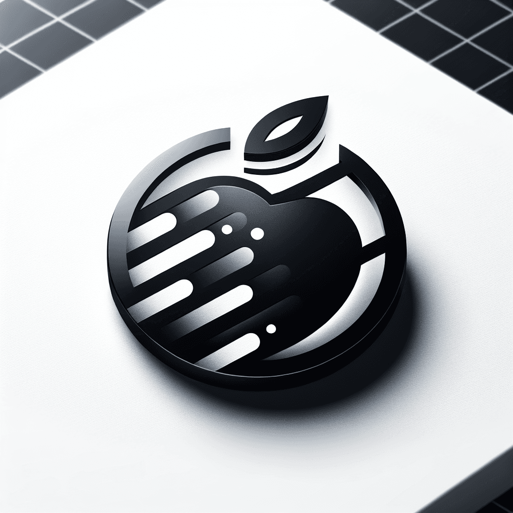 Modern "Name shall be "AppleLogs" We sell countrfeit electronics 1:1, make it plain and simple, black and white" Icon Design