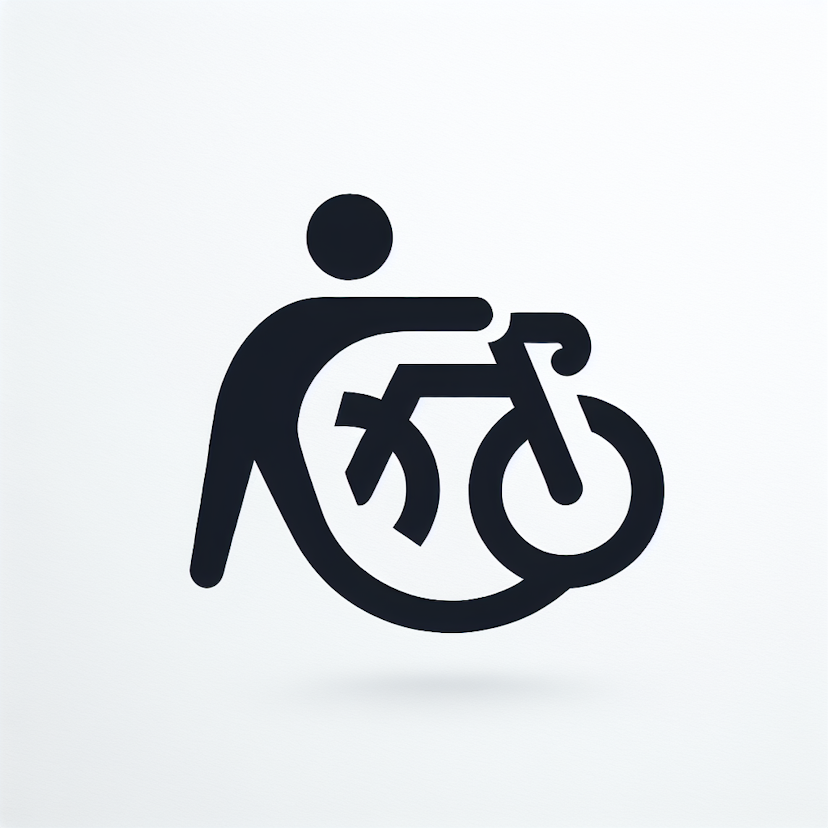 A Man Is Moving Bicycles With His Hand