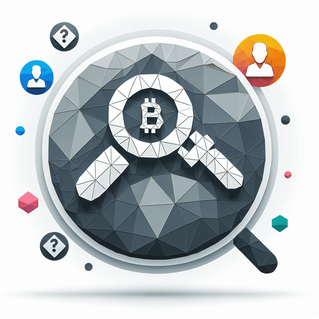 Polygonal "CRYPTO INVESTIGATION" Icon Design