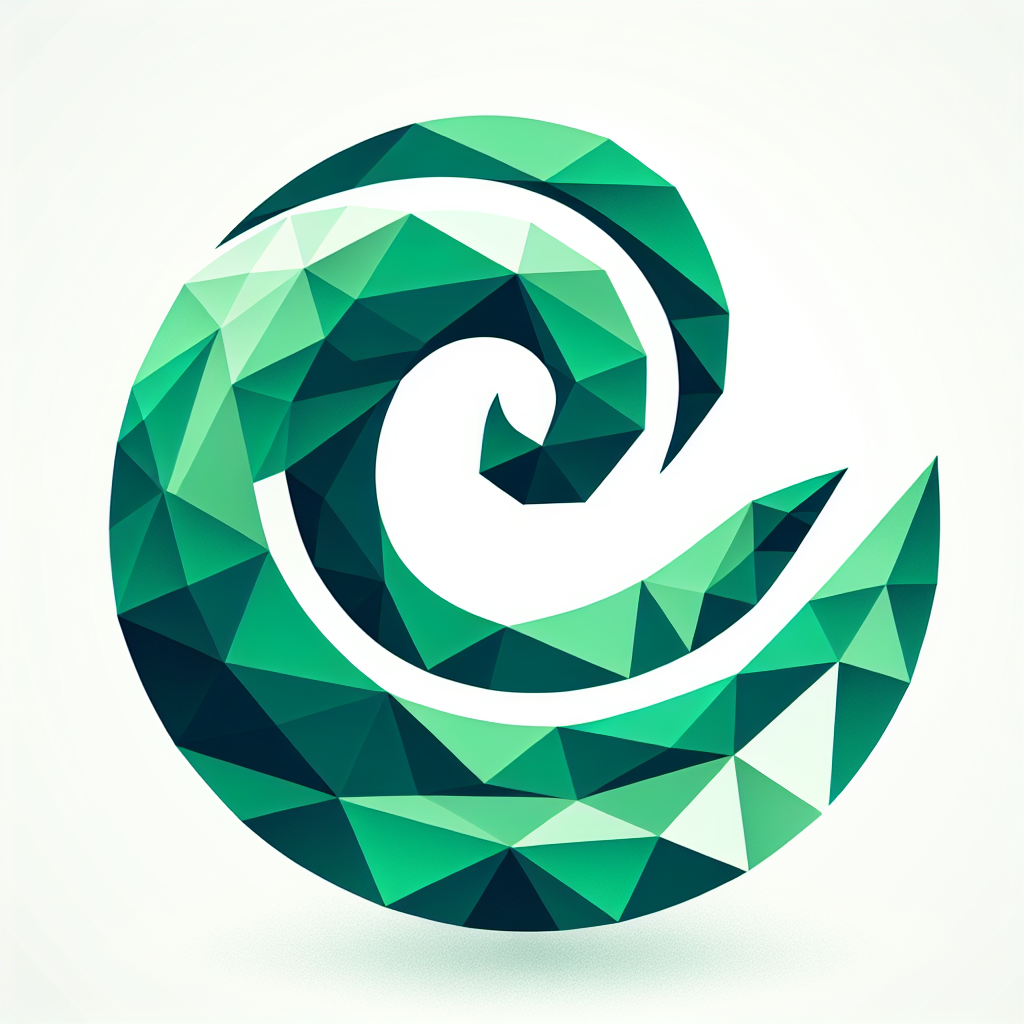 Polygonal "ocean waves" Icon Design