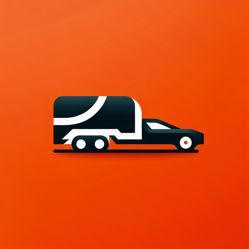 Modern "a simple icon of an open trailer to be used with cars." Icon Design