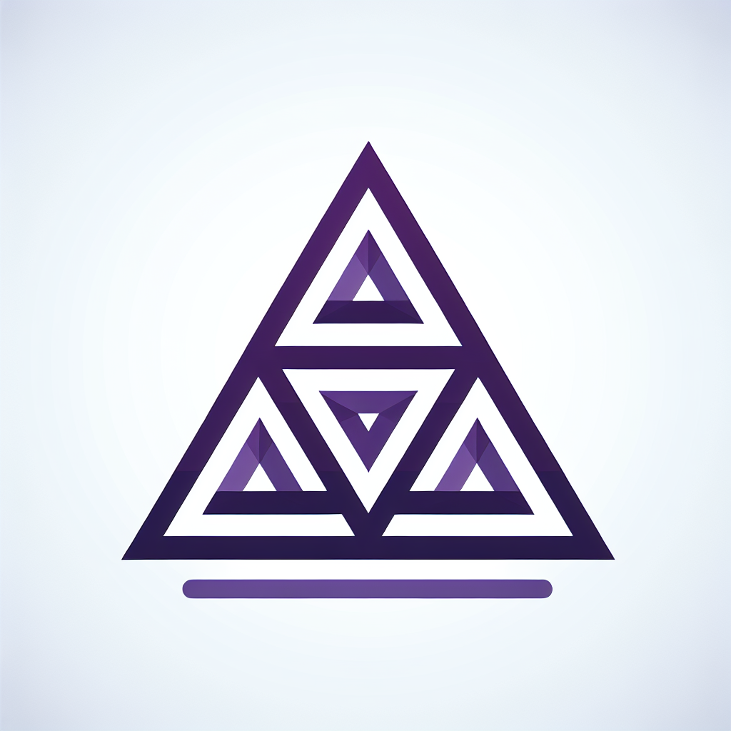 Modern "3 Pyramids" Icon Design